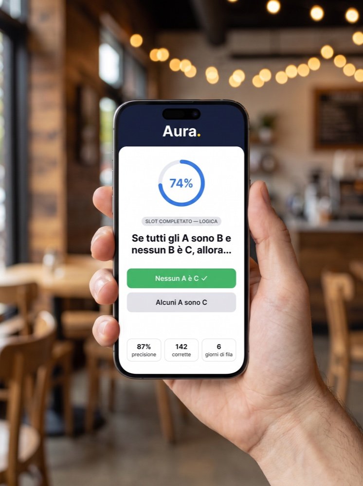 Il simulatore Aura sul telefono